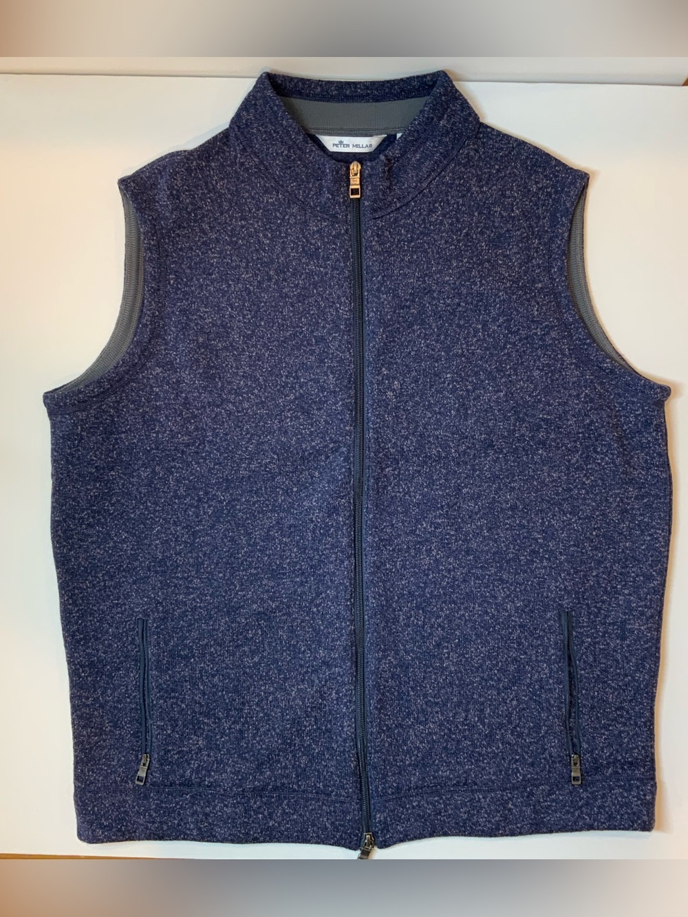 Peter Millar Navy Blue Fleece Sweater Vest